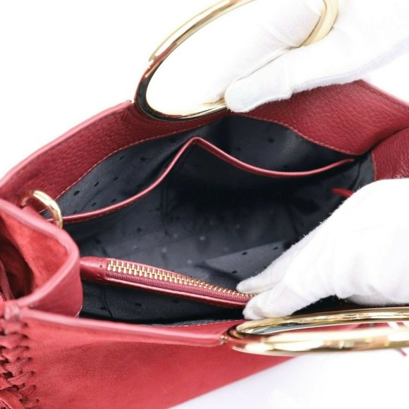 Suede Fringe Sam Bag in SIENA RED - Picture 10 of 11